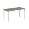 SG.208.OD.44.WH / Стол 1400х800х750 / профиль: 40х40 белый; столешница: дуб темный
