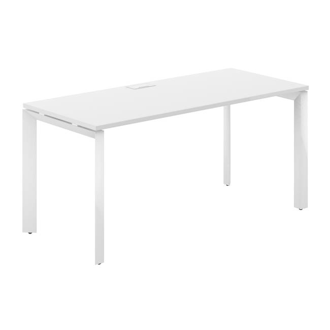PR.206.WH.P59.WH / Стол 1600х700х750 / профиль: 59х59 белый; столешница: белый