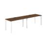 PR.225.DM.P59.WH / Рабочая станция s-b-s 2800х700х750 / профиль: 59х59 белый; столешница:  дуб модена