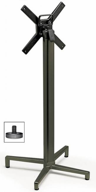 Подстолье металлическое барное складное Domino антрацит 490х540х1090 мм Подстолье металлическое барное складное Domino антрацит 490х540х1090 мм