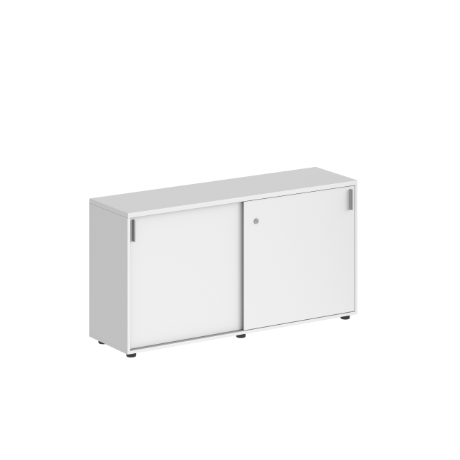 SG.701.WH.WH / Шкаф купе 1238х400х750 низкий, с замком / корпус: белый, фасады: белый