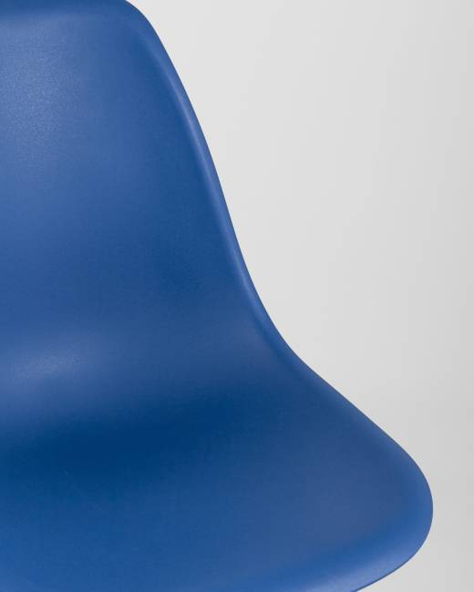 Стул Eames Style DSW синий x4 (разборный каркас)