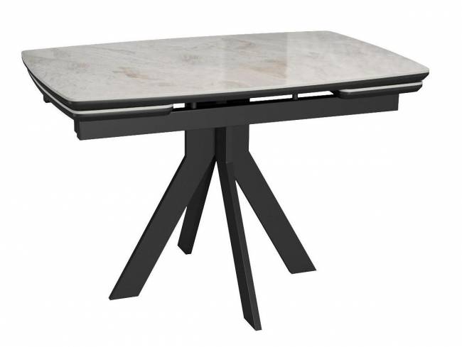 Стол DikLine DKU120 Керамика Italian Grey (глянец серый)/подстолье черное/опоры черные (2 уп.) Стол DikLine DKU120 Керамика Italian Grey (глянец серый)/подстолье черное/опоры черные (2 уп.)