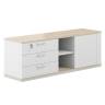 AG.295.WH.AR.WH.L / Тумба опорная 1638х450х580, левая / корпус:белый, топ/дно:ак.равелло, фасады:белый