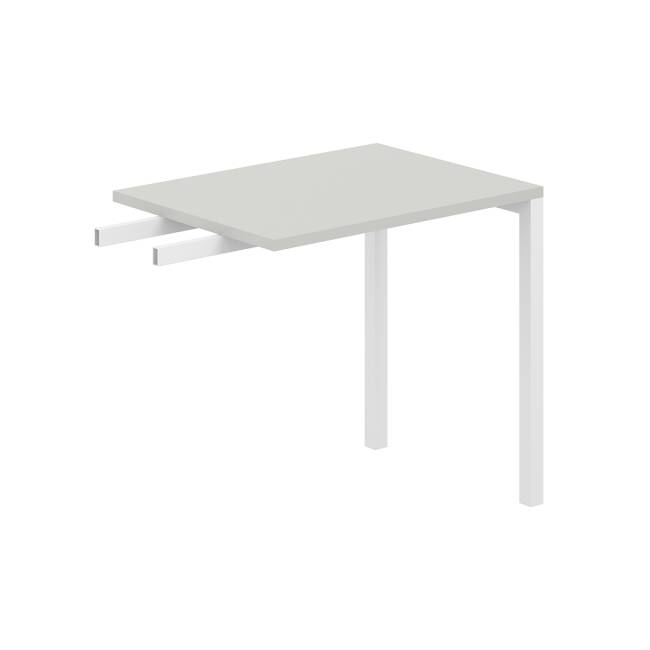 SG.110.SH.44.WH / Брифинг-приставка 800х600х750  / профиль: 40х40 белый; столешница: серый бархат