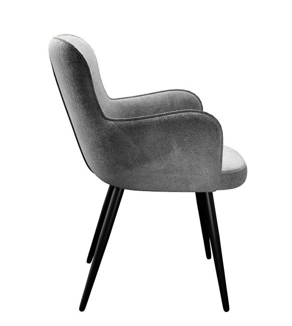 Стул DikLine 503 поворотный TW09 светло-серый, ножки черные Стул DikLine 503 поворотный TW09 светло-серый, ножки черные