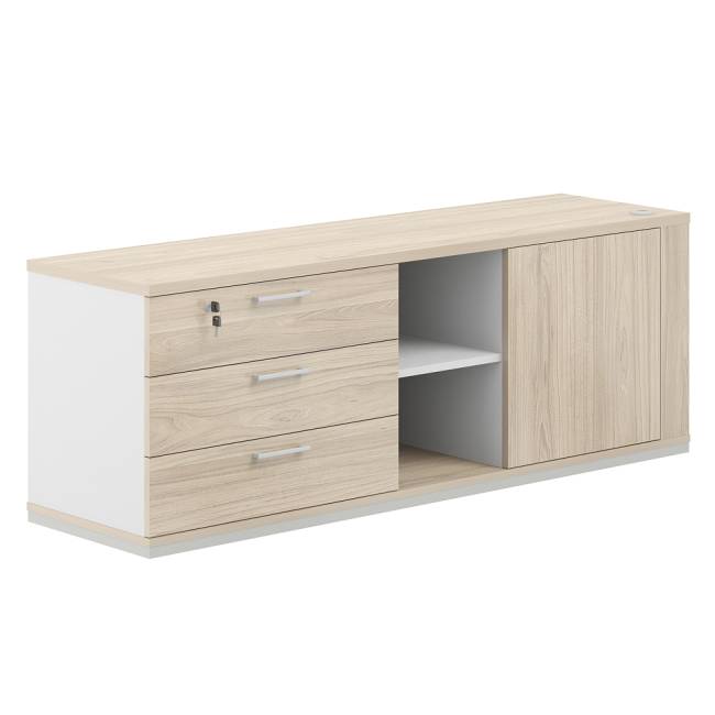 AG.295.WH.AR.AR.L / Тумба опорная 1638х450х580, левая / корпус:белый, топ/дно:ак.равелло, фасады:ак.равелло