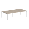 SG.258.OL.63.WH / Рабочая станция 2800х1638х750 / профиль: 60х30 белый; столешница: дуб светлый