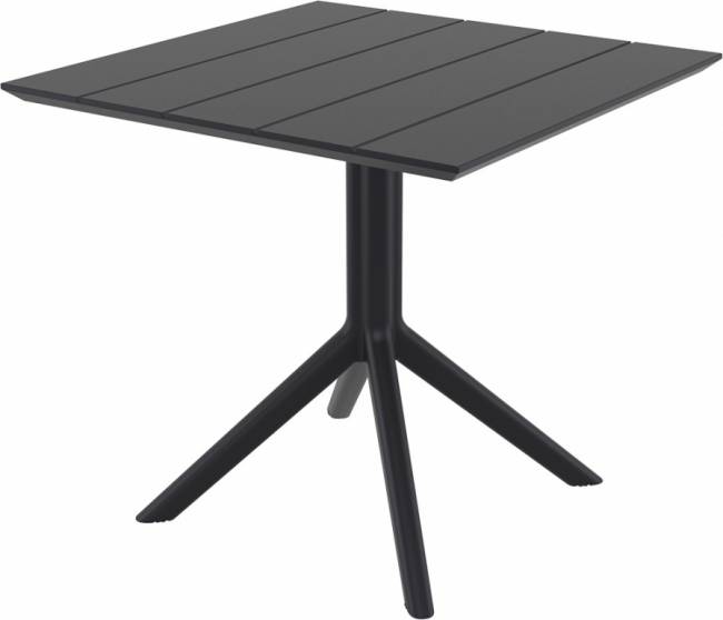 Стол пластиковый Paris Table 80 черный 800х800х740 мм