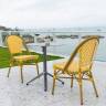 Стул под бамбук French Bistro бамбуковый, желтый, белый 460х560х880 мм