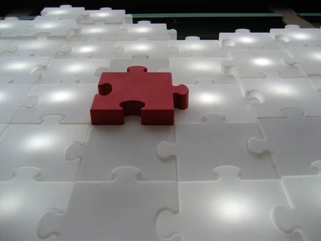 Светильник пластиковый Пазл Puzzle Lighting белый 600х200х600 мм