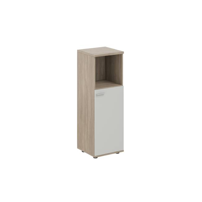 SG.844.OD.SH.R / Шкаф средний с нишей 400х400х1200, 1 дв., з.ст HDF, правый / корпус: дуб темный; фасад: серый бархат