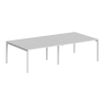 SG.254.WH.44.WH / Рабочая станция 2400х1438х750 / профиль: 40х40 белый; столешница: белый