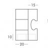 Светильник пластиковый Пазл Puzzle Corner Lighting белый 450х350х500 мм Светильник пластиковый Пазл Puzzle Corner Lighting белый 450х350х500 мм