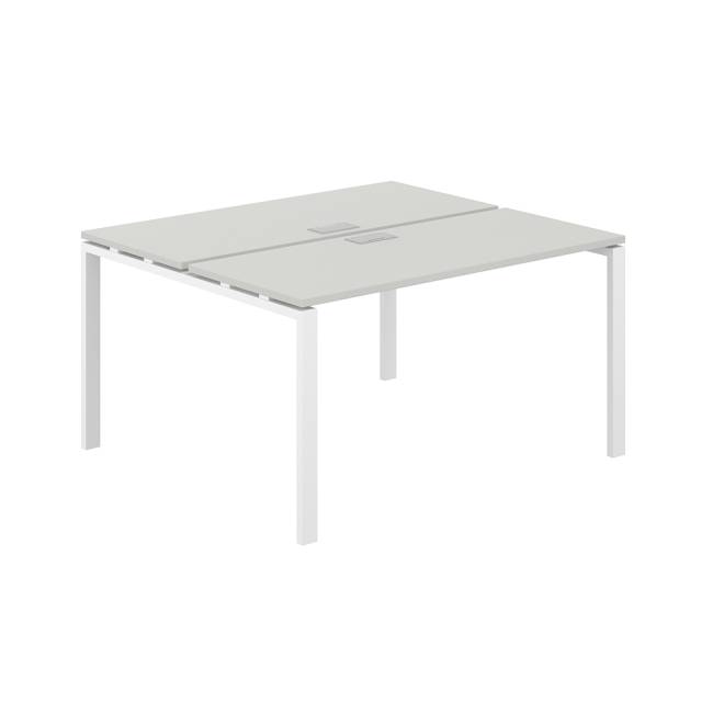 SG.242.SH.63.WH / Рабочая станция 1400х1238х750 / профиль: 60х30 белый; столешница: серый бархат