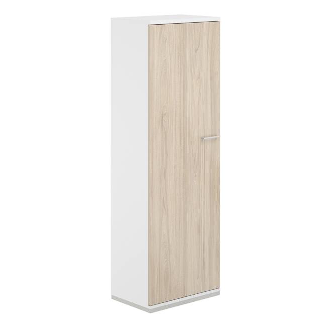 AG.223.WH.WH.AN.L / Гардероб 600х400х1833 / корпус: белый, топ/дно: белый, фасады: антрацит
