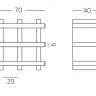 Стеллаж книжный пластиковый Booky Mini Standard 700х400х700 мм