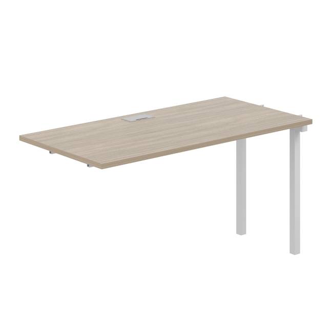 SG.268.OD.44.WH / Секция рабочей станции s-b-s 1600х700х750 / профиль: 40х40 белый; столешница:  дуб темный