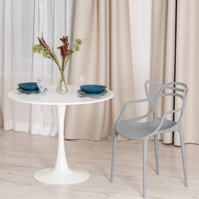 Стул Кет Чаир/Cat Chair (мод.028)/1 шт. в упаковке пластик, 53х59х82,5см, темно-серый NX-GR-20 темно-серый пластик