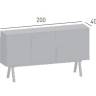 Комод офисный Low Cabinet 2027 2000х400х1090 мм