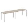 SG.225.OD.44.WH / Рабочая станция s-b-s 2800х700х750 / профиль: 40х40 белый; столешница:  дуб темный