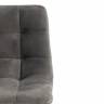 Стул барный Чилли/Chilly (мод. 7095б) ткань/металл, 53х44х104см, серый бархат 26/черный (Комплект из 2 шт.) серый ткань/металл