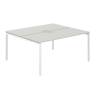 SG.246.SH.44.WH / Рабочая станция 1600х1438х750 / профиль: 40х40 белый; столешница: серый бархат