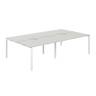 SG.258.SH.63.WH / Рабочая станция 2800х1638х750 / профиль: 60х30 белый; столешница: серый бархат