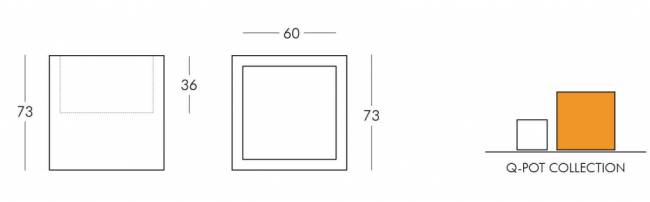 Кашпо пластиковое светящееся Q-Pot Lighting белый 730х730х730 мм Кашпо пластиковое светящееся Q-Pot Lighting белый 730х730х730 мм