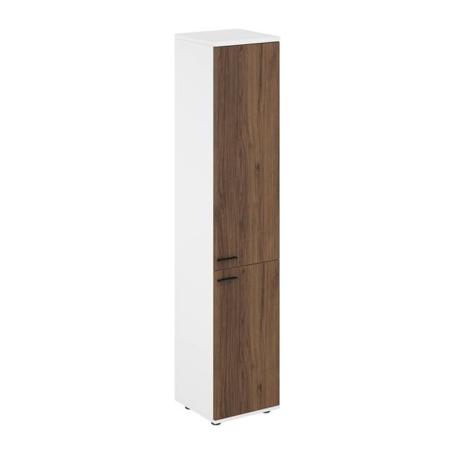 SG.812.WH.DM.DM.R / Шкаф высокий 400х400х1955, з.ст ЛДСП, правый / корпус: белый; фасады: дуб модена
