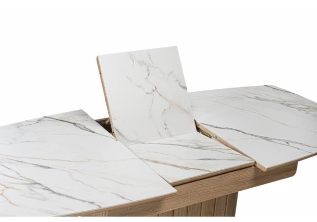 Люмен 140(180)х80 белый с прожилками gilt white / дуб американский