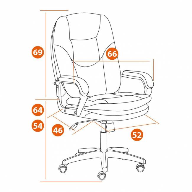 Кресло Комфорт Лт/Comfort Lt (22) кож/зам, черный, 36-6 черный кож/зам