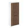 SG.811.WH.DM / Шкаф высокий 800х400х1955, 2-х дв., з.ст ЛДСП / корпус: белый; фасады: дуб модена