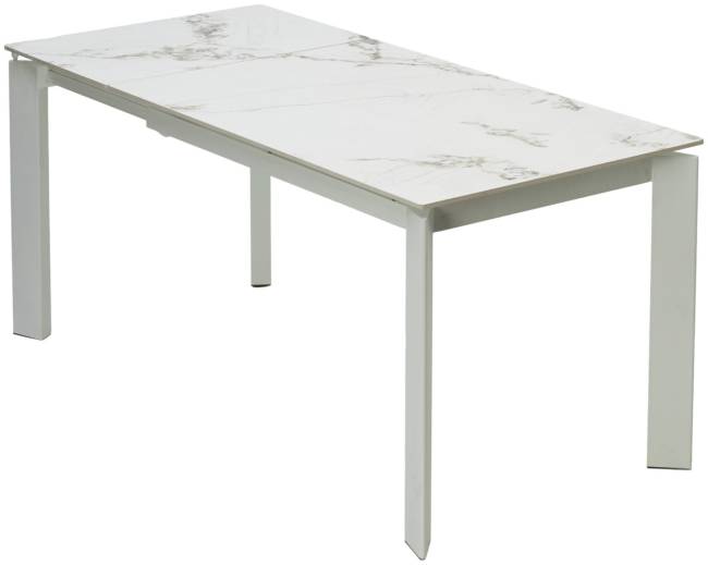 Стол КОРНЕР (CORNER) 120 цвет ГОЛДЕН ЖАДЕ (GLOSS GOLDEN JADE SOLID CERAMIC) / БЕЛЫЙ, ®DISAUR