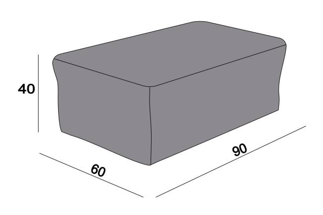 Защитный чехол на стол Латте 160×95×75 см, цвет серый