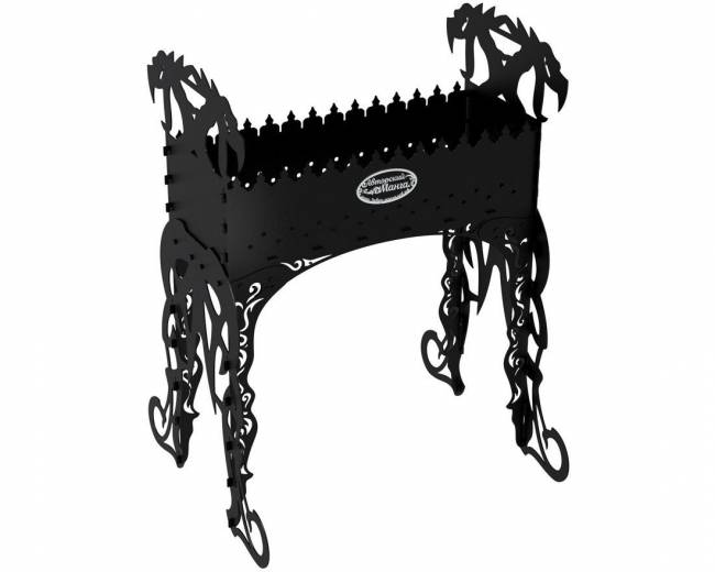 Мангал разборный "Голова Дракона", стандарт, ST3, 2мм Мангал разборный "Голова Дракона", стандарт, ST3, 2мм