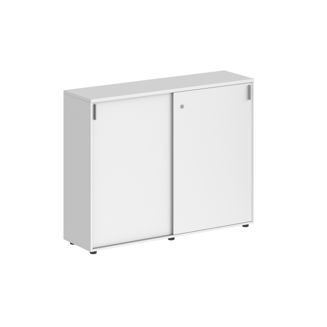 SG.711.WH.WH / Шкаф купе 1238х400х1125 средний, с замком / корпус: белый, фасады: белый