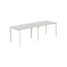 SG.223.SH.63.WH / Рабочая станция s-b-s 2400х800х750 / профиль: 60х30 белый; столешница: серый бархат