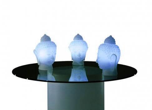 Светильник пластиковый настольный Будда Buddha Lighting голубой 220х200х340 мм Светильник пластиковый настольный Будда Buddha Lighting голубой 220х200х340 мм