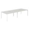 SG.253.SH.44.WH / Рабочая станция 3200х1238х750 / профиль: 40х40 белый; столешница: серый бархат