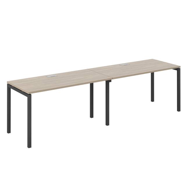 SG.223.OD.44.AN / Рабочая станция s-b-s 2400х800х750 / профиль: 40х40 антрацит; столешница: дуб темный