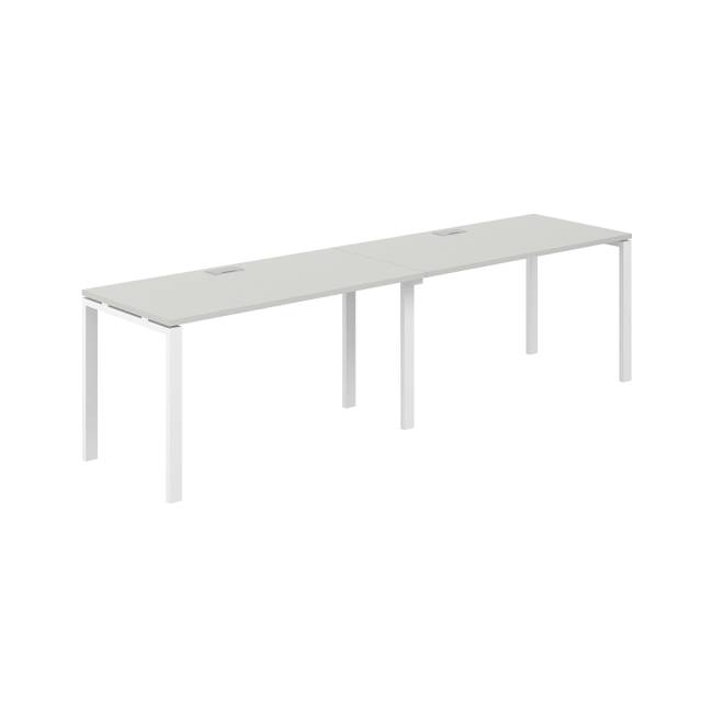 SG.225.SH.63.WH / Рабочая станция s-b-s 2800х700х750 / профиль: 60х30 белый; столешница: серый бархат