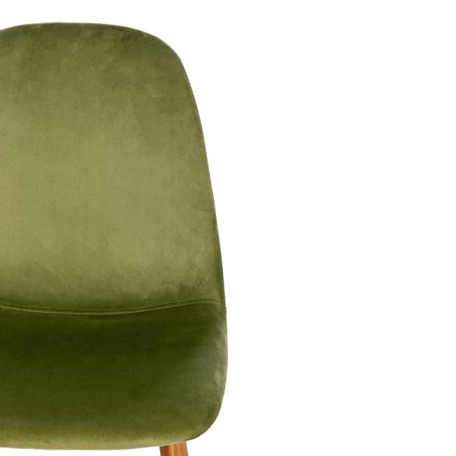Стул Бриз/Breeze (мод.4724)/2 шт. в упаковке велюр/металл, Green (зеленый) HLR54 / натуральный, 44 х 53 х 87 см (Комплект из 2 шт.) зеленый велюр/металл