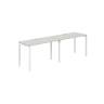 SG.221.SH.44.WH / Рабочая станция s-b-s 2400х600х750 / профиль: 40х40 белый; столешница: серый бархат