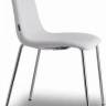 Стул с обивкой Zebra Pop 4 legs хром, белый 540х520х810 мм